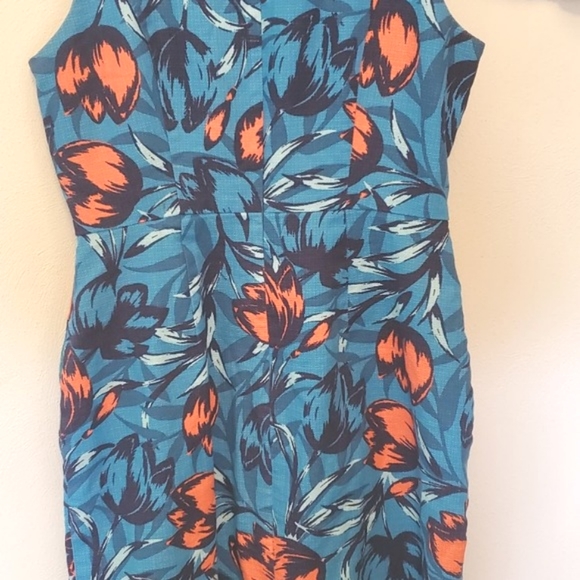 JCrew Floral Spring Summer Sleeveless Dress with Pockets / Back Zip / Size 6 - Picture 5 of 6
